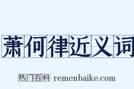 萧何律近义词是什么意思的图片